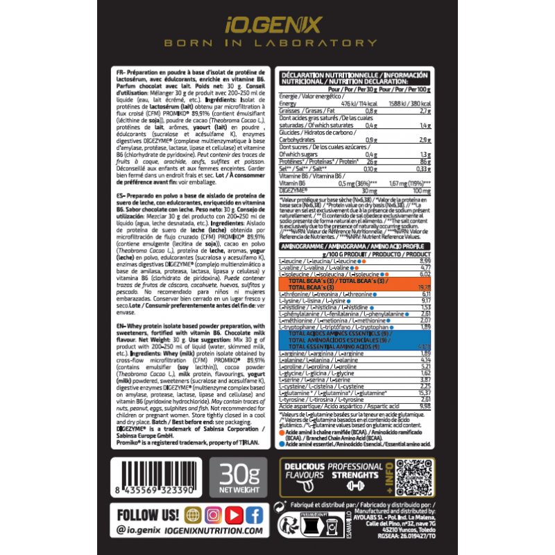 Sobres Monodosis Isolate - 30g 2