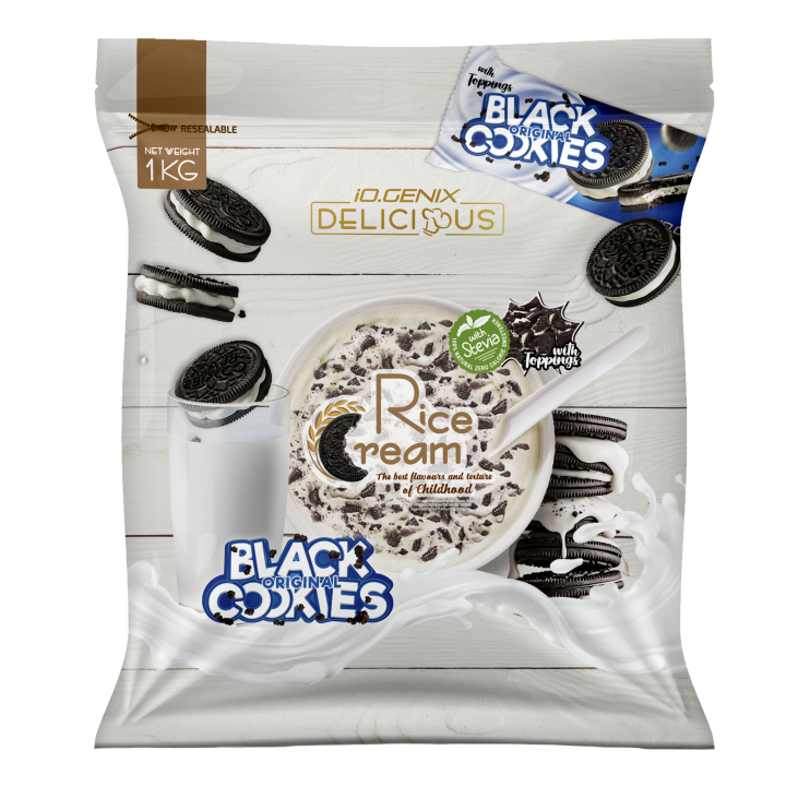 Delicious RiceCream sabor BlackCookies con base de tapioca – iO.GENIX