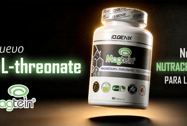 Treonato de magnesio Magtein® de iO.GENIX en formato cápsulas, suplemento premium para el sistema nervioso y la función cognitiva.