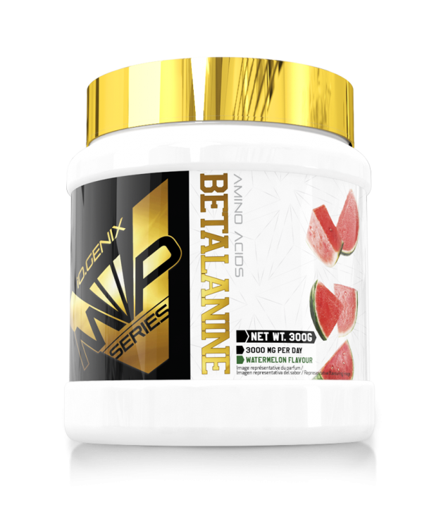 Bote de Beta-Alanine de iO.GENIX sabor watermelon, beta-alanina en polvo en formato de 300 g