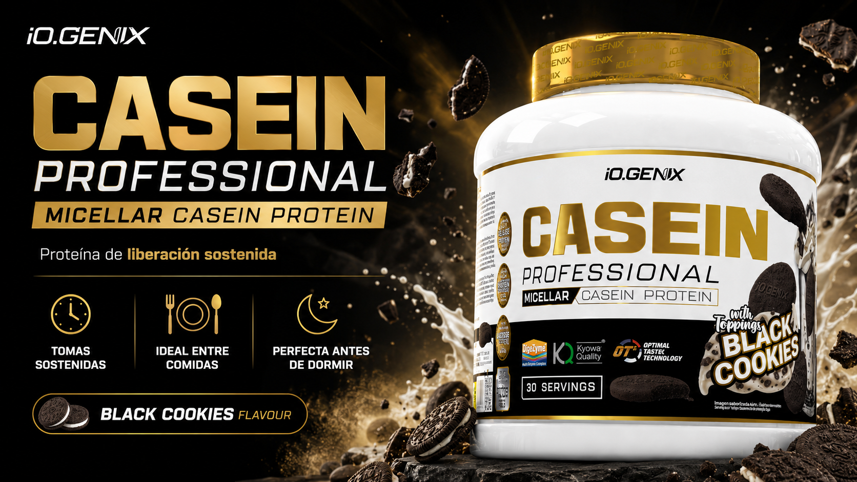 Casein Professional: caseína en polvo para tomas sostenidas y contextos de larga separación entre comidas