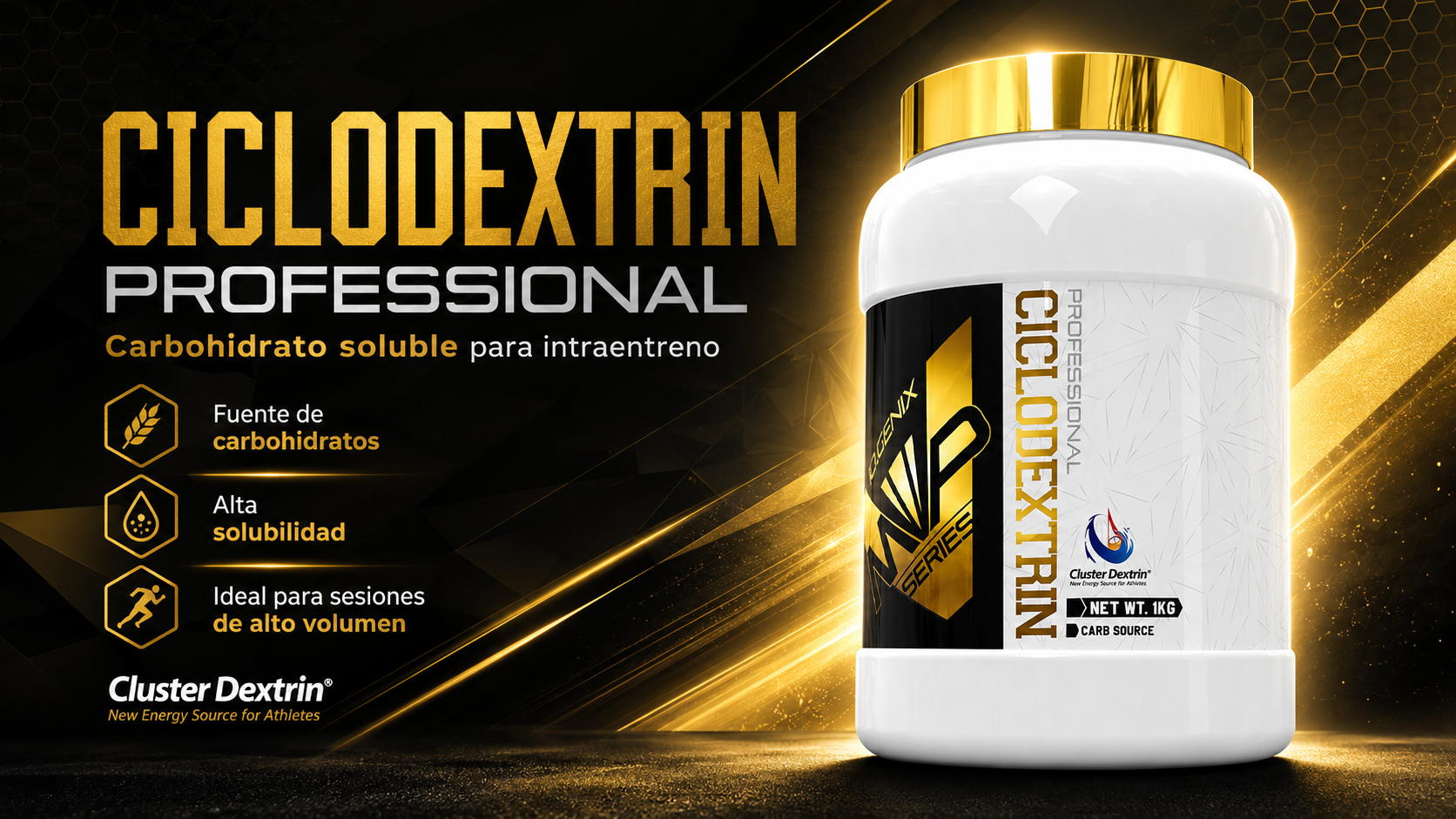 Ciclodextrina professional: carbohidrato soluble para estrategias de intraentreno y sesiones de alto volumen