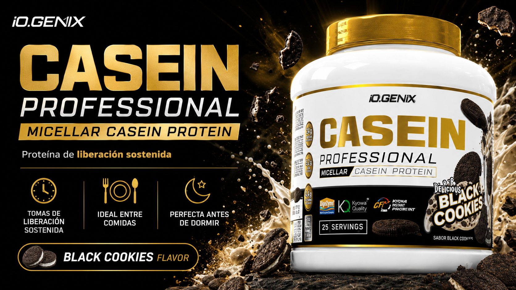 Casein Professional: caseína en polvo para tomas sostenidas y contextos de larga separación entre comidas