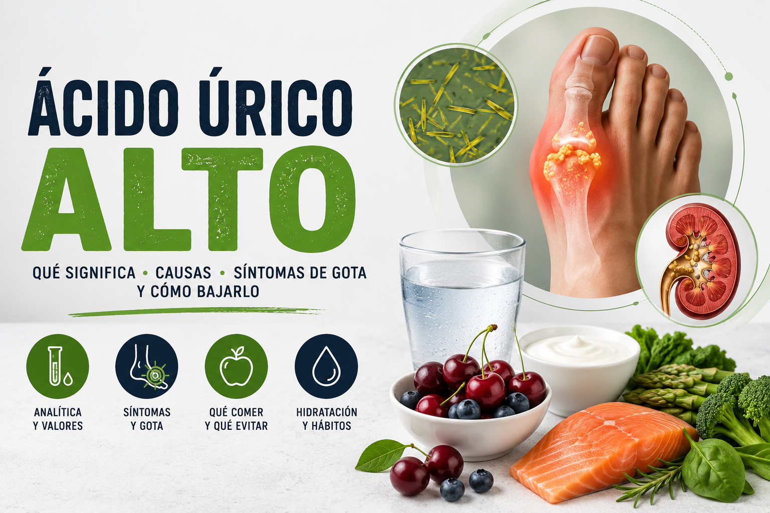Ácido úrico alto: causas, dieta y cómo bajarlo