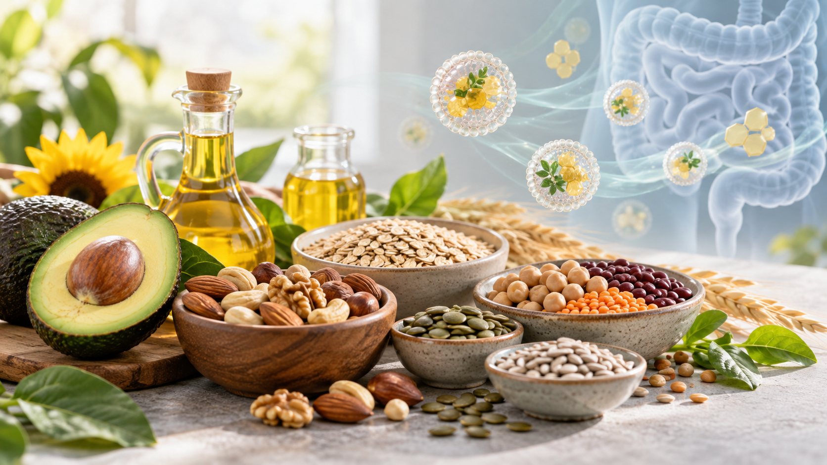 Esteroles vegetales: el componente que compite con el colesterol en tu intestino